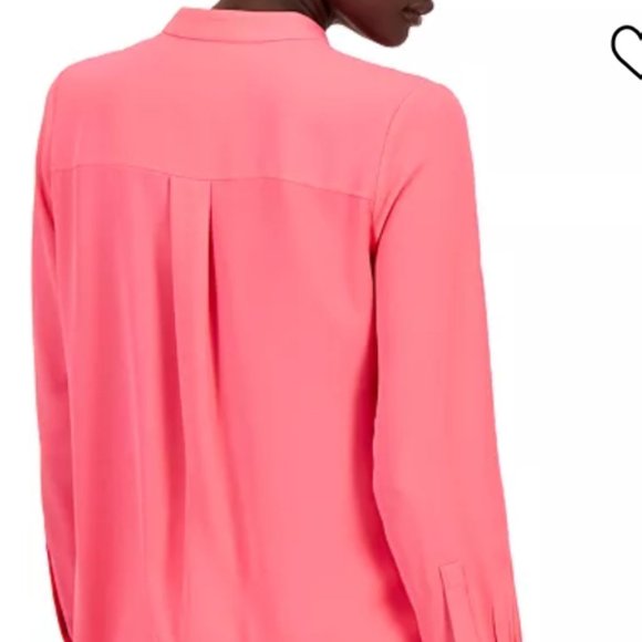 NEW✅Anne Klein 💅🏽Women's Popover Blouse Hot Pink - Picture 12 of 14